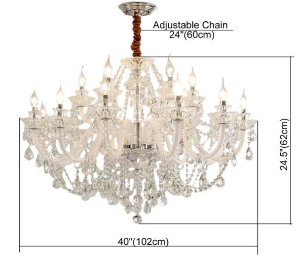 This stunning fixture features two tiers of dazzling crystals, perfect for illuminating grand entrances and high ceilings.