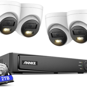 Safeguard your property with the ANNKE H1200 12MP PoE Security System. Featuring advanced night vision capabilities,