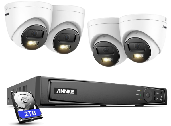 Safeguard your property with the ANNKE H1200 12MP PoE Security System. Featuring advanced night vision capabilities,