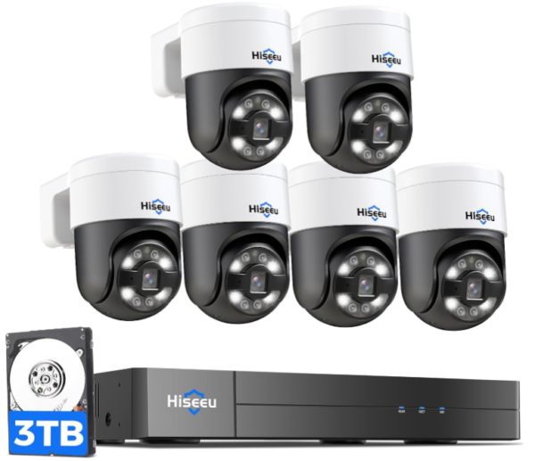 Elevate your home surveillance with the Hiseeu 4K PoE PTZ Camera System. Featuring advanced human tracking technology,