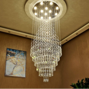 CRYSTOP 12-Light Round Raindrop Chandelier: Illuminate your space with opulent charm using the CRYSTOP 12-Light Round Raindrop Chandelier.