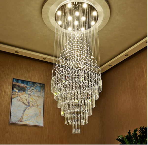 CRYSTOP 12-Light Round Raindrop Chandelier: Illuminate your space with opulent charm using the CRYSTOP 12-Light Round Raindrop Chandelier.