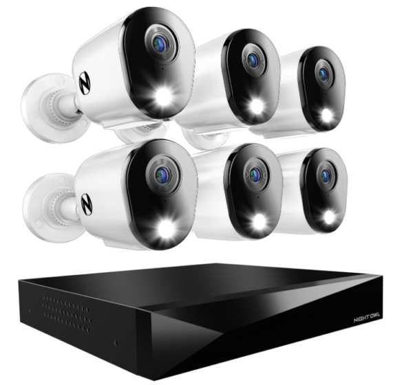 Elevate your home security with the Night Owl 12CH DVR Security System, featuring high-definition 2K Deterrence Cameras.