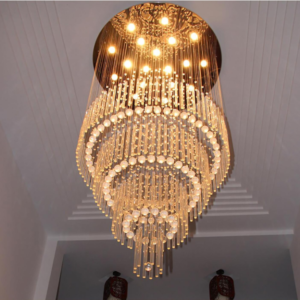 Flashing God Crystal Raindrop Chandelier: Elevate your villa with the enchanting Flashing God Crystal Raindrop Chandelier, radiating timeless glamour.