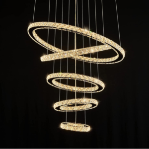 Siljoy LED Ring Chandelier: Illuminate your space with modern flair using the Siljoy LED Ring Chandelier.