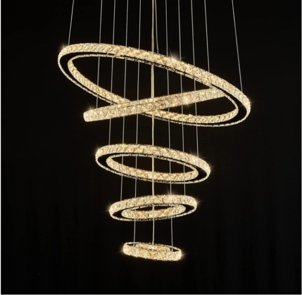 Siljoy LED Ring Chandelier: Illuminate your space with modern flair using the Siljoy LED Ring Chandelier.