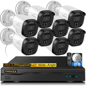 Enhance your security with our Full HD 5MP Outdoor Wired Security Camera System. With crisp 5-megapixel resolution,