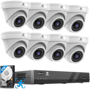 Safeguard your property with the GWSECU 16CH 4K PoE Security system, featuring high-resolution 8MP cameras equipped with advanced detection capabilities.