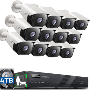 Secure your business with the ONWOTE 16CH 4K NVR PoE Security System. Equipped with advanced AI detection,