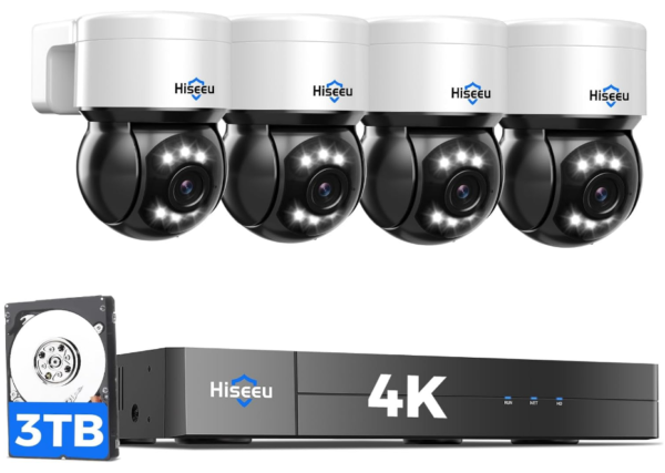 Upgrade your security with the Hiseeu 4K PoE Security System, featuring advanced human and vehicle detection capabilities for precise monitoring.