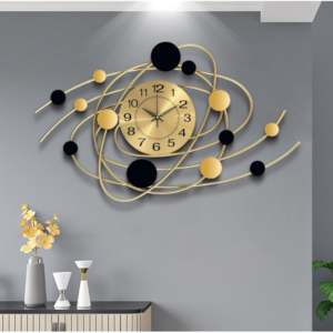 Modern Metal Silent Wall Clock: Upgrade your decor with our Modern Metal Silent Wall Clock, a striking 32-inch timepiece.