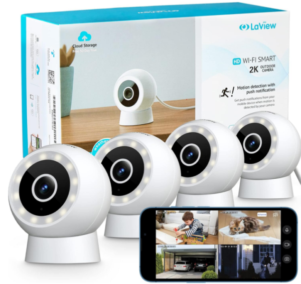 4MP 2K Outdoor Security Cameras: Upgrade your security with our 2K Outdoor Security Cameras.
