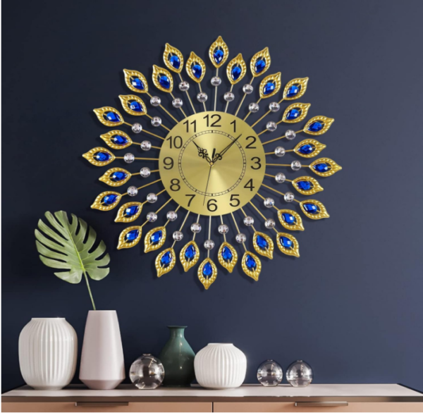 Elegant 21.2 Inch Gold Wall Clock: Introduce elegance with our Elegant 21.2 Inch Gold Wall Clock.