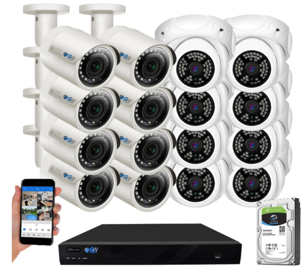 Upgrade your security with the GW Security 16CH 4K NVR featuring 16x 5MP AI PoE Cameras. Experience advanced surveillance with smart human detection technology,