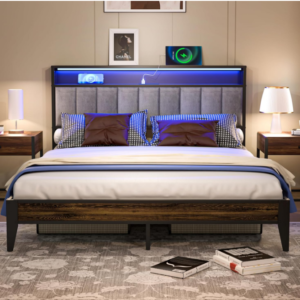 LED Queen Bed: Introducing our innovative LED Queen Bed Frame, designed for the modern home.