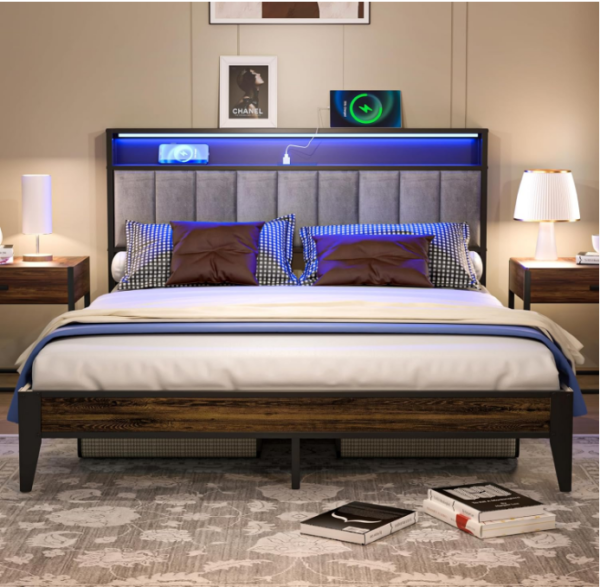 LED Queen Bed: Introducing our innovative LED Queen Bed Frame, designed for the modern home.