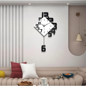 Modern Pendulum Wall Clock: Introduce sophistication with our Modern Pendulum Wall Clock, a striking 25-inch timepiece. Crafted with precision, its contemporary design elevates any room's decor.