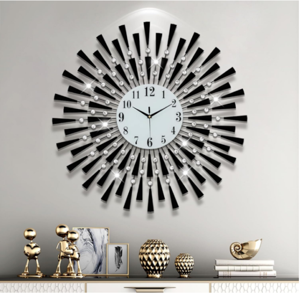 Modern Large Black Wall Clock: Introduce modern elegance with our Large Black Wall Clock.