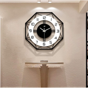 Enhance your decor with our Modern 17-Inch Silent Wall Clock. Crafted with precision, its sleek design adds contemporary flair to any room.