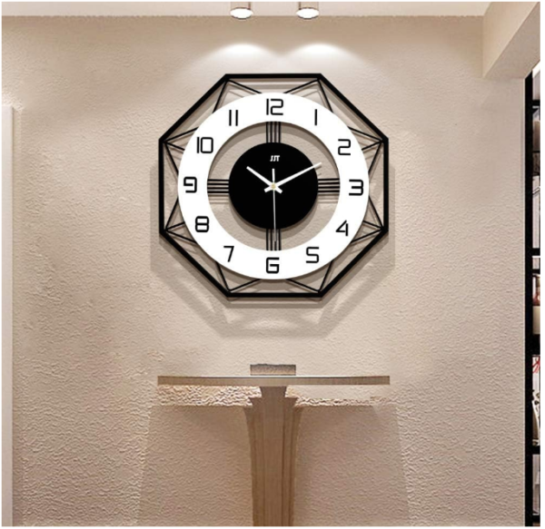 Enhance your decor with our Modern 17-Inch Silent Wall Clock. Crafted with precision, its sleek design adds contemporary flair to any room.