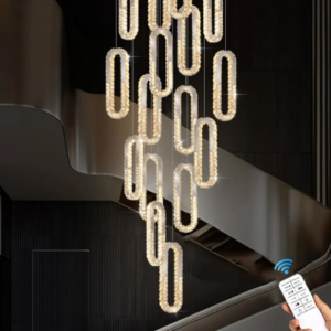 Stainless Steel 16-Light Chandelier: Elevate your space with our stunning Stainless Steel 16-Light Chandelier.