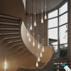 LED Crystal Raindrop Chandelier: Illuminate your space with elegance using our LED Crystal Raindrop Chandelier.