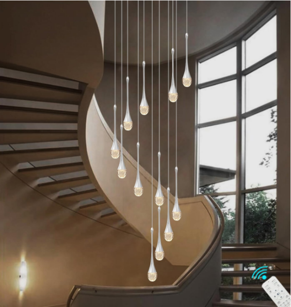 LED Crystal Raindrop Chandelier: Illuminate your space with elegance using our LED Crystal Raindrop Chandelier.