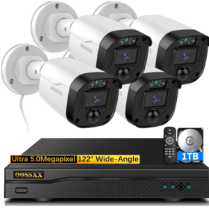 Elevate your home security with our Full HD 5MP Outdoor Wired Security Camera System. Experience crystal-clear surveillance with high-definition 5-megapixel resolution,