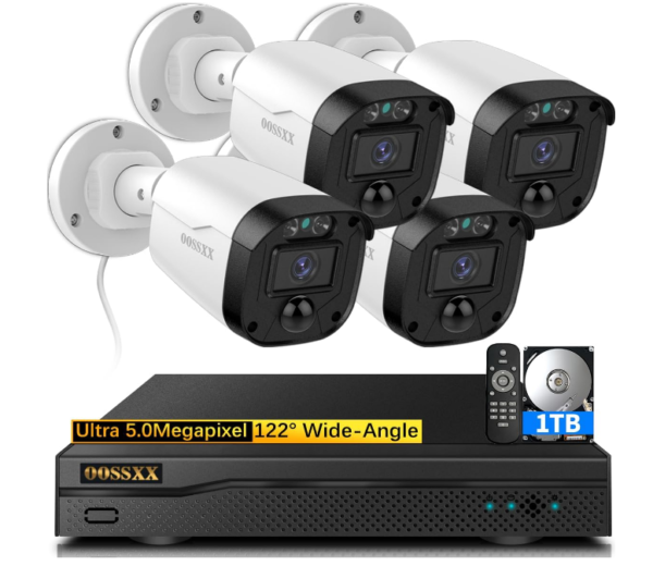 Elevate your home security with our Full HD 5MP Outdoor Wired Security Camera System. Experience crystal-clear surveillance with high-definition 5-megapixel resolution,