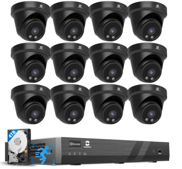 Upgrade your security with the GWSECU 16CH Security System, featuring high-resolution 5MP PoE dome cameras and advanced AI detection capabilities.