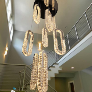 Modern 8-Light Crystal Chandelier: Transform your space with our exquisite Modern 8-Light Crystal Chandelier.