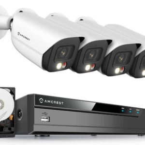 Enhance your security with the Amcrest 4K Security System, featuring four high-resolution cameras and a pre-installed 2TB HDD for ample storage.