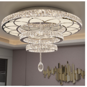 Elevate your space with our stunning 48" Modern LED Crystal Chandelier. Crafted for luxury living rooms and grand entrances, this fixture illuminates